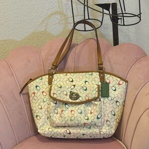 Coach Multi-Color Chelsea C Signature Handbag Priced to Sell, Offers Welcome!